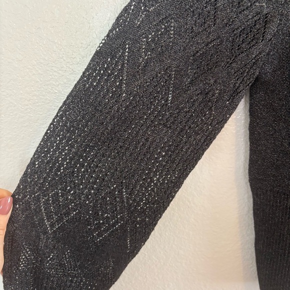 NWT Anthropologie Twofer Sweater | Charcoal Metallic | Size XXS - Picture 12 of 12